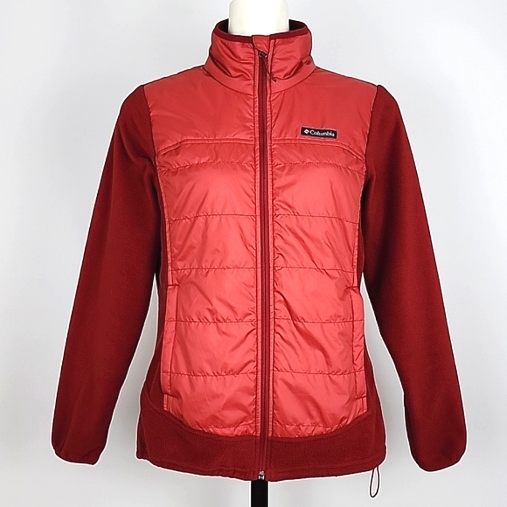 Columbia Women's Classic Fit Omni-Shield Basin Butte Fleece Jacket Red M - Picture 7 of 16